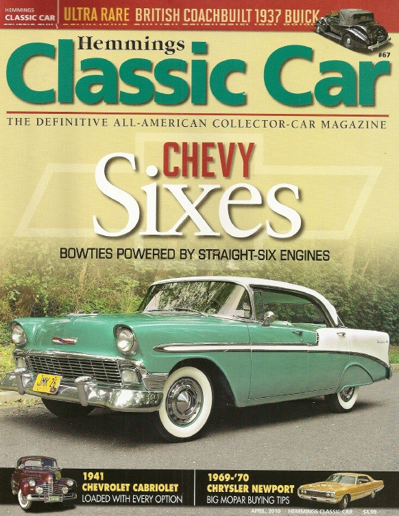 HEMMINGS CLASSIC CAR 2010 APR SIX CYLINDER CHEVYS, 33 FORD WOODY